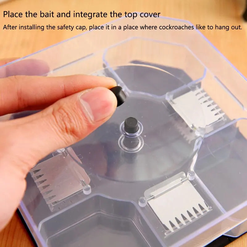 Cockroach Trap Bug Catching Tool Cockroach Box Home Indoor Kitchen Safety Physical Bug Size Pass Kill Trap Trap Leedoar