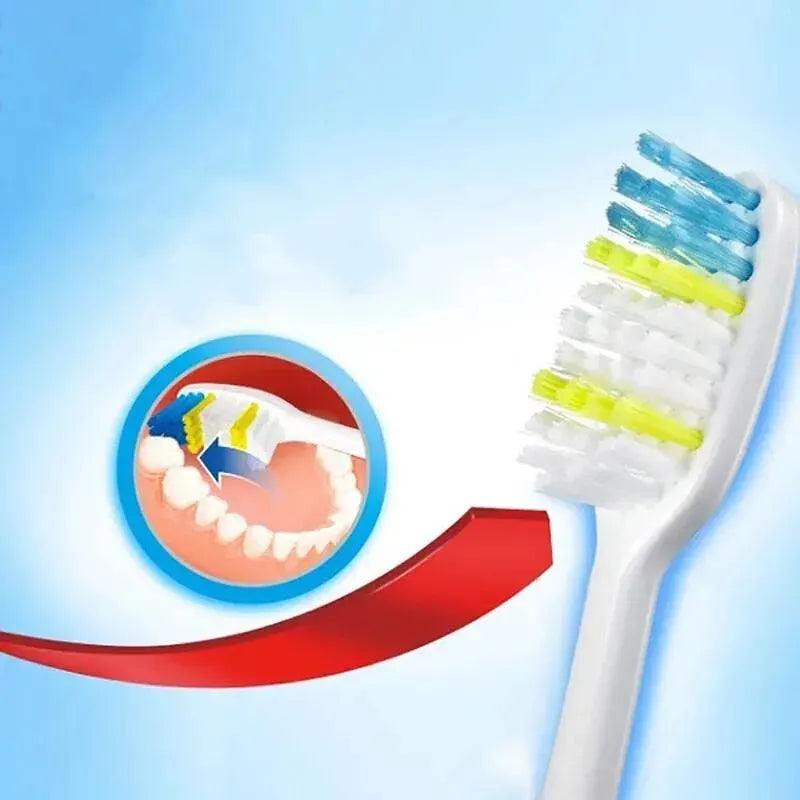 Colgate - Paquete de 6 cepillos de dientes para limpieza de dientes, para familias, parejas, finos, suaves, de pelo medio, para viajes, para hombres y mujeres, limpieza de la espalda y los dientes 