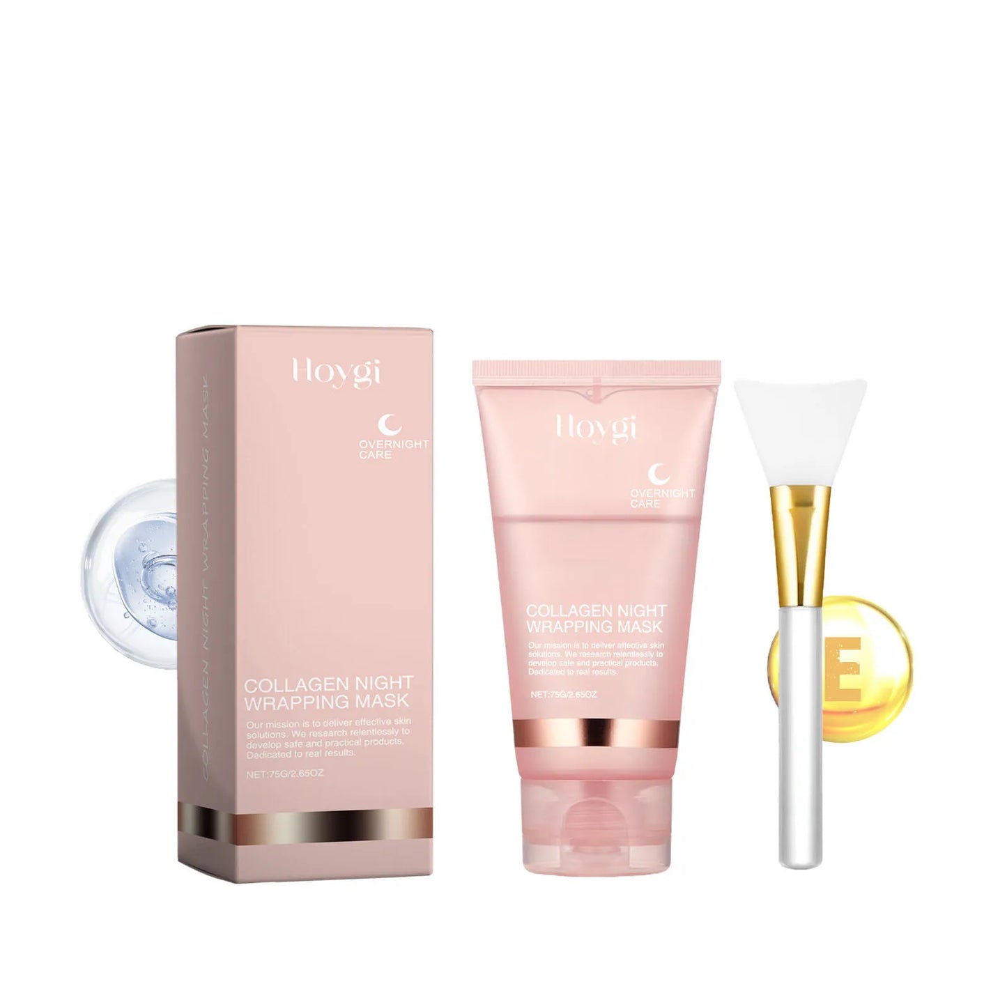 Collagen Overnight Wrapping Mask Fade Fine Lines Firming Deep Hydrating Replenishment Shrink Pores Brightening Korean Skin Care