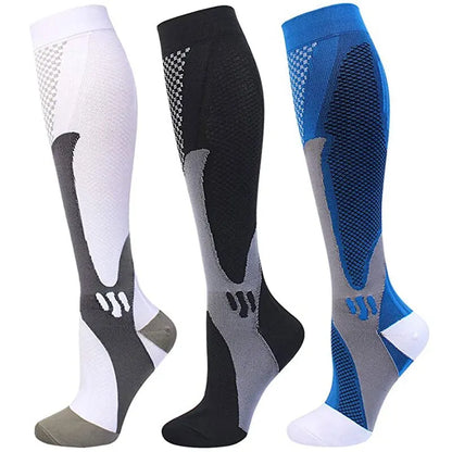 Compression Socks for Men and Women Medical Althetic Sports Nurses Socks Is Best for Running Flight Travel Cycling Leedoar