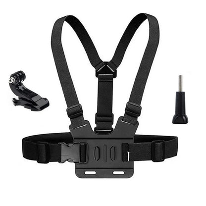 Correas de montaje para Gopro Hero 12, 11, 10, 9, 8, 7, 6, 5, 4 Session 3 MAX, Accesorios Negros, arnés de montaje ajustable en el pecho 