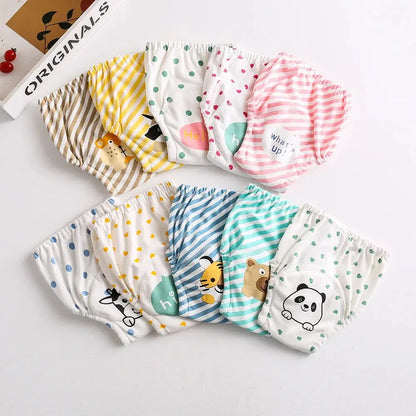 Cotton Baby Training Pants for Kids Diaper Waterproof Underwear Infant Panties Washable Boys Girl Cloth Diapers Reusable Nappies Leedoar