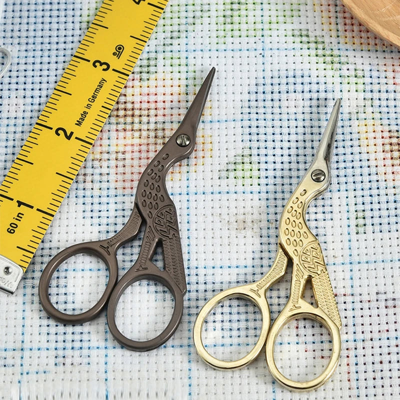 Crane Shaped Scissors Sewing Scissor Stainless Steel Tailor Scissor for Embroidery Needle Work Paper Cutting Tip Craft Scissor Leedoar