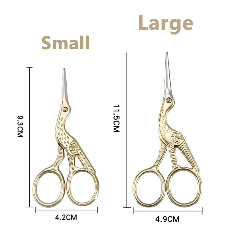 Crane Shaped Scissors Sewing Scissor Stainless Steel Tailor Scissor for Embroidery Needle Work Paper Cutting Tip Craft Scissor Leedoar