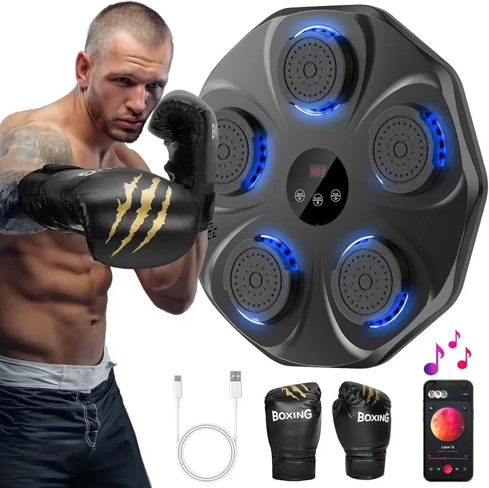 Cross-border boxing target Bluetooth music fitness intelligent training music boxing wall target trainer boxing machine