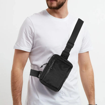 Bolso bandolera para hombre, marca de moda, tendencia urbana japonesa, bolso deportivo mini para el pecho, bolso de hombro diagonal para hombre, bolso cruzado simple 