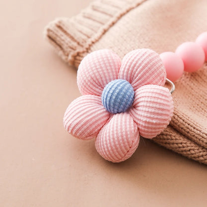 Cute Baby Silicone Flower Pacifier Chain Newborn Baby Accessories Pacifier Clip Pacifier Chain Teether Loss Prevention Chain Leedoar