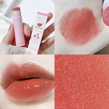 Cute Colored Lip Balm Long Lasting Waterproof Change Color Moisturizing Tinted Lipstick For Women All-match Lip Cosmetic Make Up Leedoar