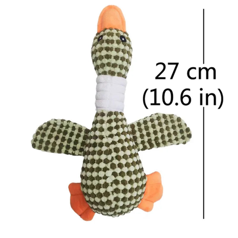 Cute Dog Plush Toys  Pet Duck Squeak Toy for Puppy  Sound Wild Goose Chew Toy for Small Middle Large Dogs Teeth Cleaning Leedoar