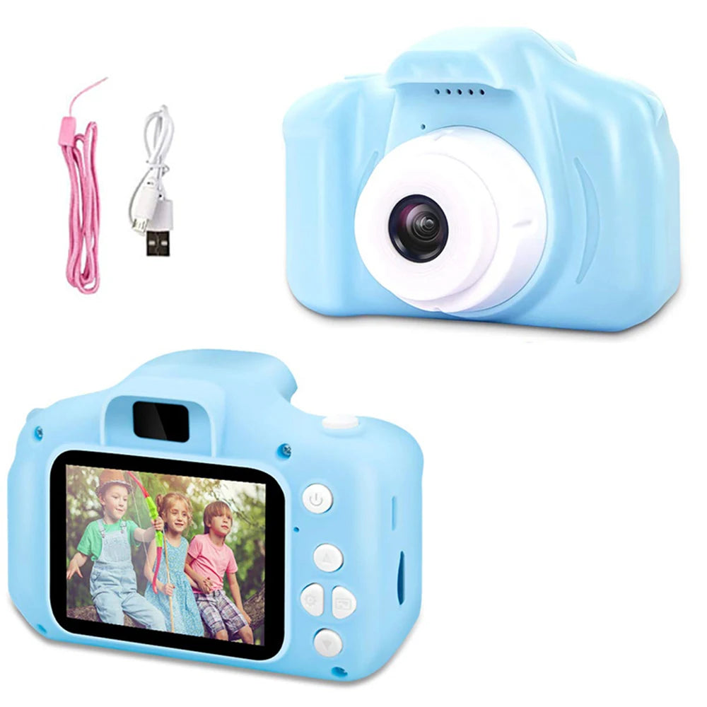 Cámara para niños con pantalla a color de 2 pulgadas, juguetes educativos para niños, regalo de cumpleaños para bebés, cámara digital, videocámara 1080P con regalo