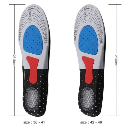 Palmilhas de silicone cortáveis ​​para sapatos masculinos e femininos, suporte ortopédico para arco, almofada para calçados esportivos, almofada macia para corrida, palmilha de espuma viscoelástica 