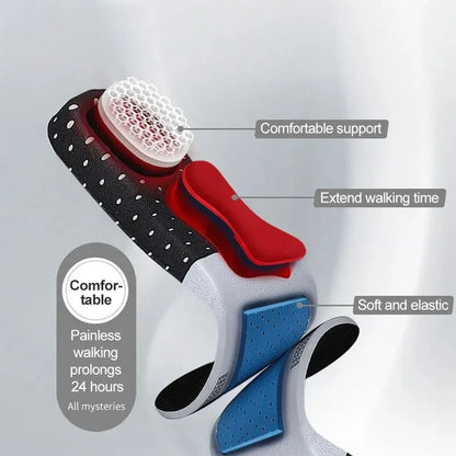 Palmilhas de silicone cortáveis ​​para sapatos masculinos e femininos, suporte ortopédico para arco, almofada para calçados esportivos, almofada macia para corrida, palmilha de espuma viscoelástica 