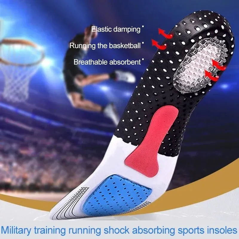 Palmilhas de silicone cortáveis ​​para sapatos masculinos e femininos, suporte ortopédico para arco, almofada para calçados esportivos, almofada macia para corrida, palmilha de espuma viscoelástica 