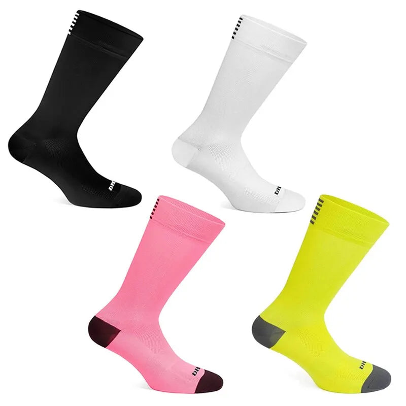 Cycling Socks Running Quick Dry Medium Cylinder Men and Women Sports Fitness in the Tube Leedoar