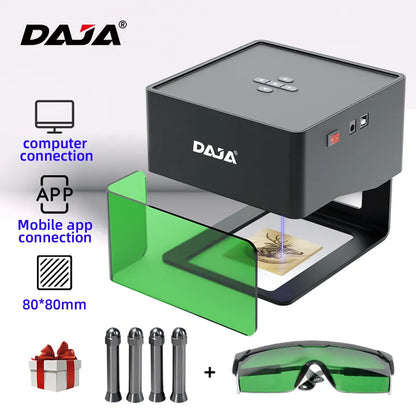 DAJA Laser Engraver CNC Diy DJ6 Laser Engraving Machine 3000mw Fast Mini Logo Mark Printer Cutter Woodworking Wood Plastic Leedoar