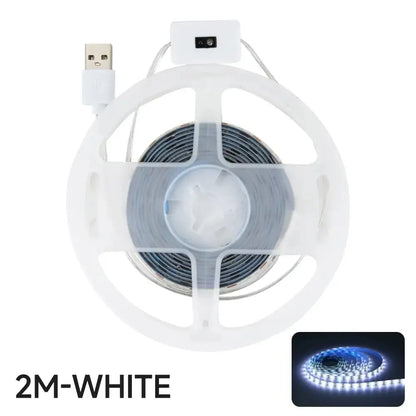 Tira de luz LED con luz de fondo y movimiento USB de 5 V CC, con movimiento manual, sensor de encendido y apagado, para TV, cocina, debajo de los gabinetes 