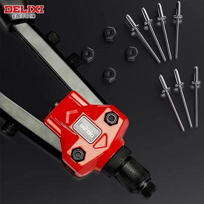 DELIXI ELECTRIC Rivet Gun，Manual Professional Pull Gun High Lever More labor-saving，TighteningandRiveting of Metal SheetandPipe Leedoar