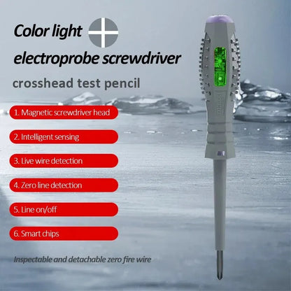 DELIXI ELECTRIC Test Pencil Voltage Non-contact Induction TestDetector Electrician Flat Screwdriver VoltmeterDetectingtheCircuit Leedoar