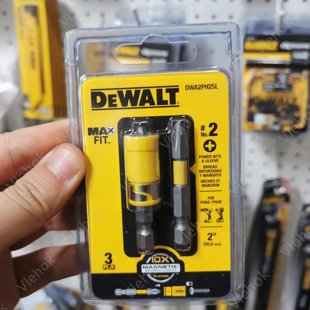 DEWALT DWA2PH2SL MAXFIT Screwdriver Bits 2'' PH2 Impact Driver Phillips Bit Set Pivoting Magnetic Sucker Dewalt Tool Accessories Leedoar