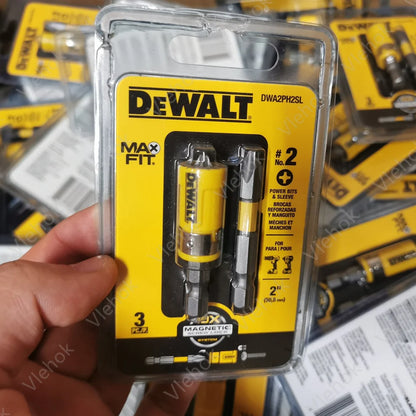 DEWALT DWA2PH2SL MAXFIT Screwdriver Bits 2'' PH2 Impact Driver Phillips Bit Set Pivoting Magnetic Sucker Dewalt Tool Accessories Leedoar