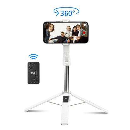 DIXSG Selfie Stick Tripod 100CM Extendable Bluetooth Wireless Selfie Stick Tripod Foldable Phone Holder Stand for Samsung IPhone