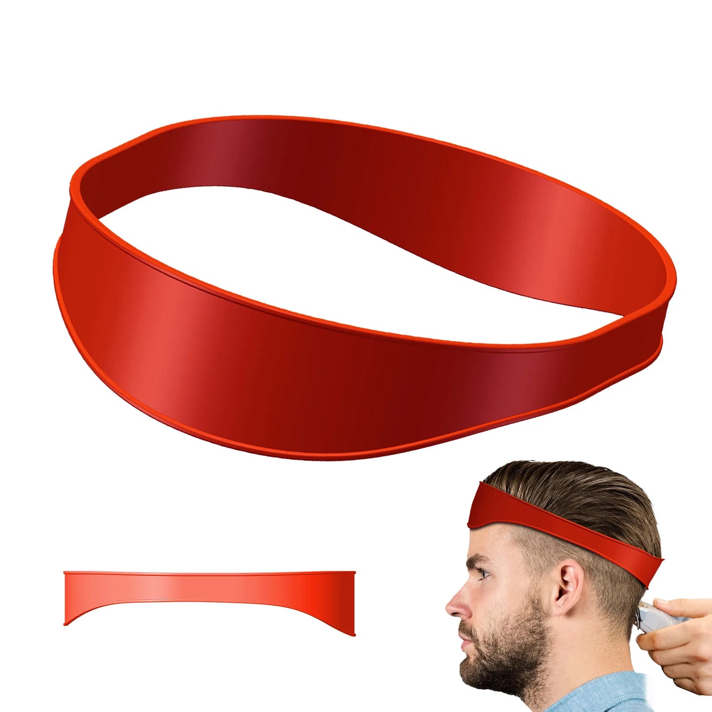 DIY Home Hair Trimming Home Haircuts Curved Headband Silicone Neckline Shaving Template and Hair Cutting Guide Hair Styling Tool Leedoar