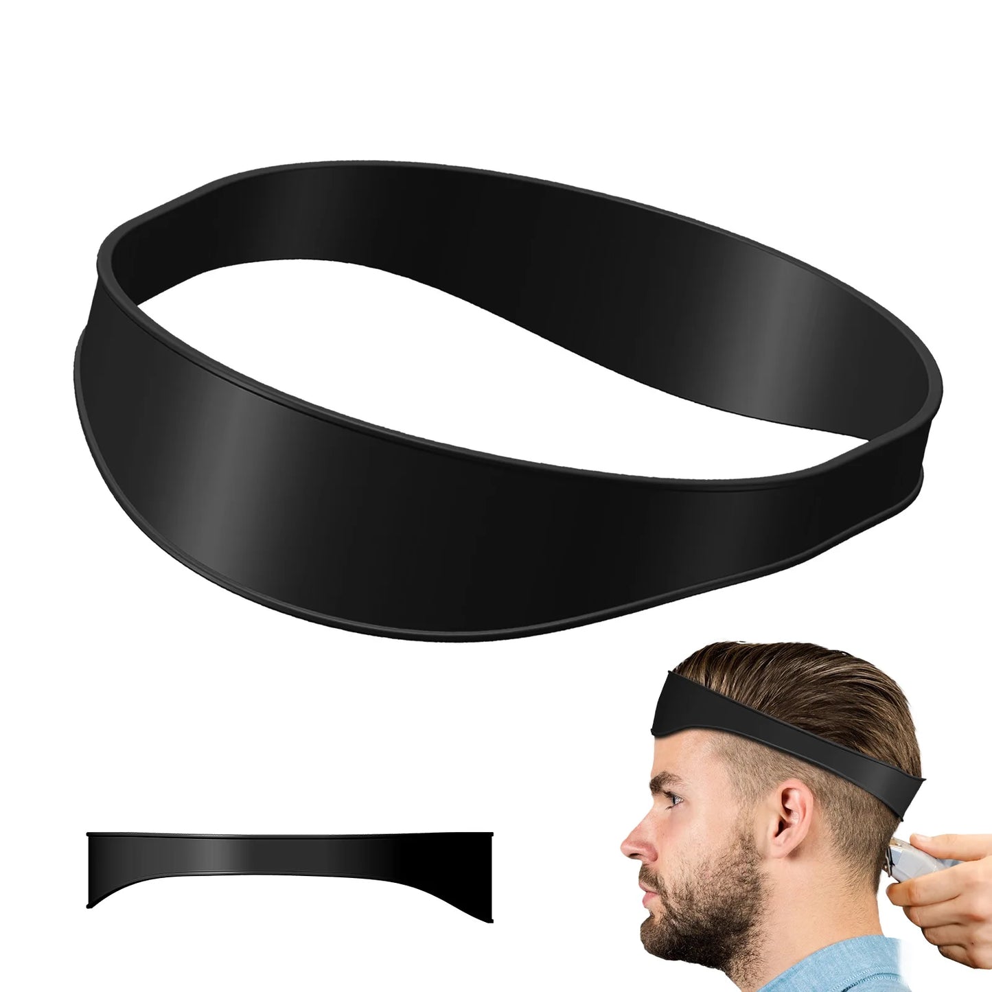 DIY Home Hair Trimming Home Haircuts Curved Headband Silicone Neckline Shaving Template and Hair Cutting Guide Hair Styling Tool Leedoar