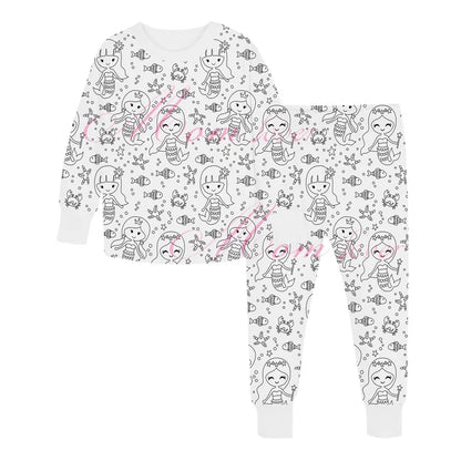 DIY Pajamas Kids Sketch Colorful Pajama Set Kids Art Color Your Own Pajama Handicraft Toys DIY Kid Crafts For Kids Boys Girls Leedoar
