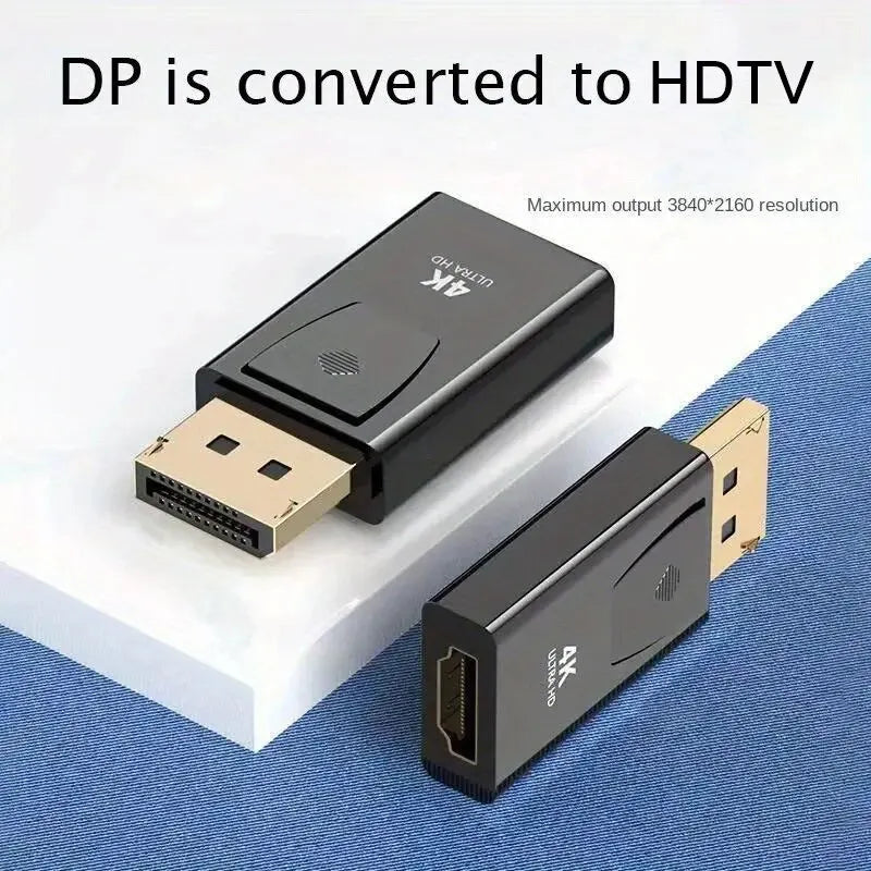 DP To HDTV 4K Connector DisplayPort DP Male to HDMI Female Adapter Converter Video Audio Plug Switch For Computer TV Laptop Leedoar