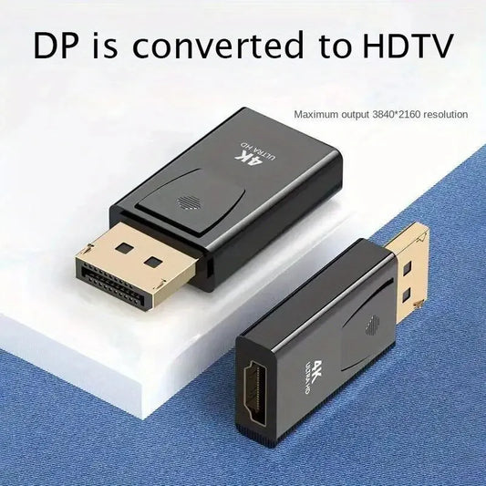 Conector DP para HDTV 4K DisplayPort DP Macho para HDMI Fêmea Adaptador Conversor Vídeo Áudio Plugue Interruptor Para Computador TV Laptop 