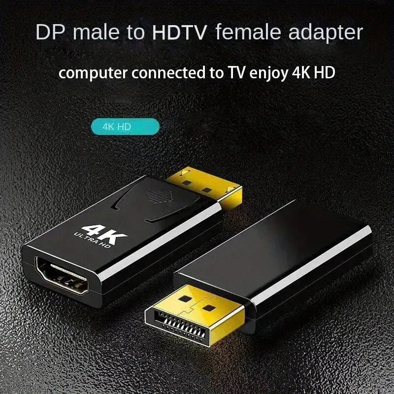 DP To HDTV 4K Connector DisplayPort DP Male to HDMI Female Adapter Converter Video Audio Plug Switch For Computer TV Laptop Leedoar