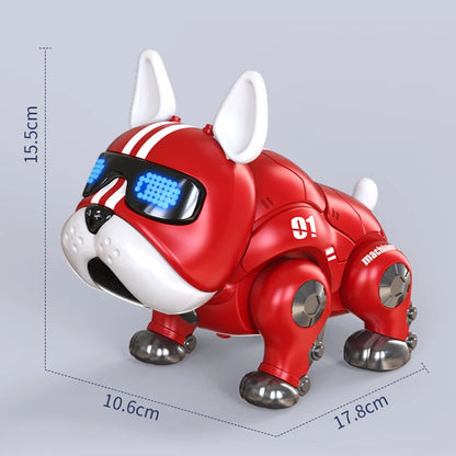 Dance Music Bulldog Robot Intelligent Interactive Dog With Light Toys For Children Kids Early Education Baby Toy Boys Girl Leedoar