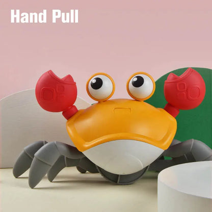 Dancing Crab Escape Crabs Baby Crawling Crab Musical Dancing Moving Toy Run Away Toy for Babies Crawling Interactive Toys Leedoar