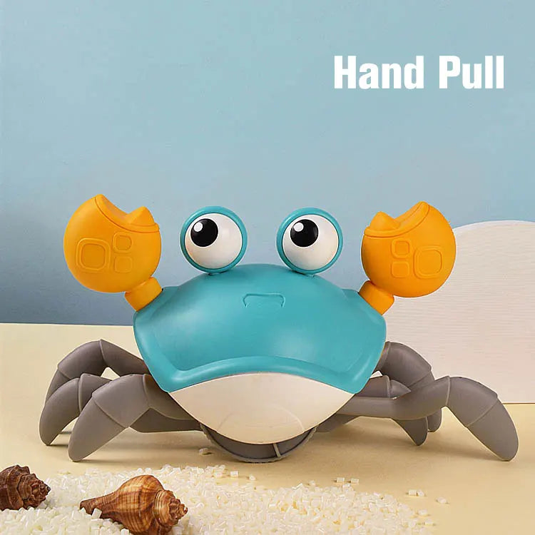 Dancing Crab Escape Crabs Baby Crawling Crab Musical Dancing Moving Toy Run Away Toy for Babies Crawling Interactive Toys Leedoar