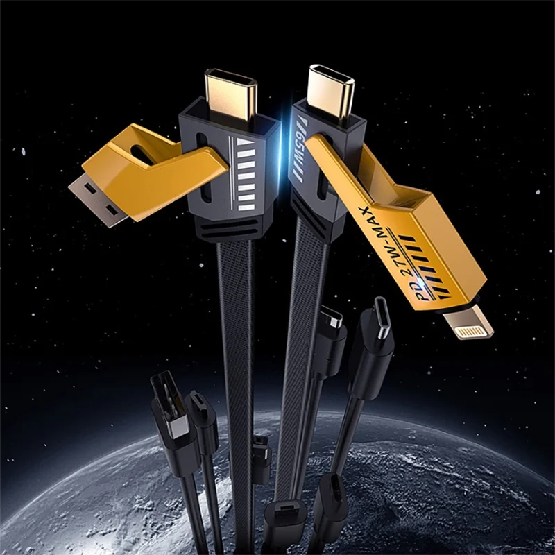 Data Cable Four in One Super Fast Charging PD27W Charging Dual Type-c65W Fast Charging Cable Multifunctional Leedoar