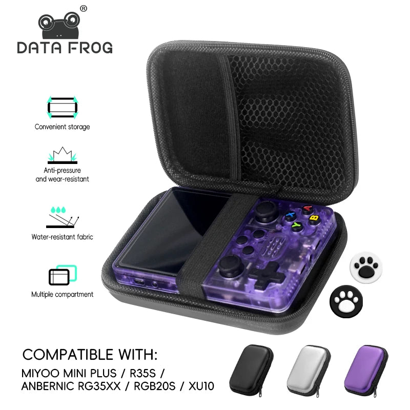 Bolsa portátil Data Frog para RG35XX Plus Estuche para ANBERNIC RG35XX Estuche protector para R35S RGB20S Accesorios para Miyoo mini Plus 