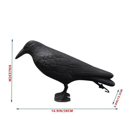 Decoracion Jardin ExteriorSimulation Black Crow Raven Bird Repellent Pest Control Pigeon Repellent Garden Decoration Outdoor Leedoar