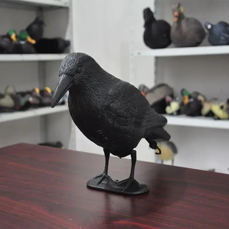 Decoracion Jardin ExteriorSimulation Black Crow Raven Bird Repellent Pest Control Pigeon Repellent Garden Decoration Outdoor Leedoar