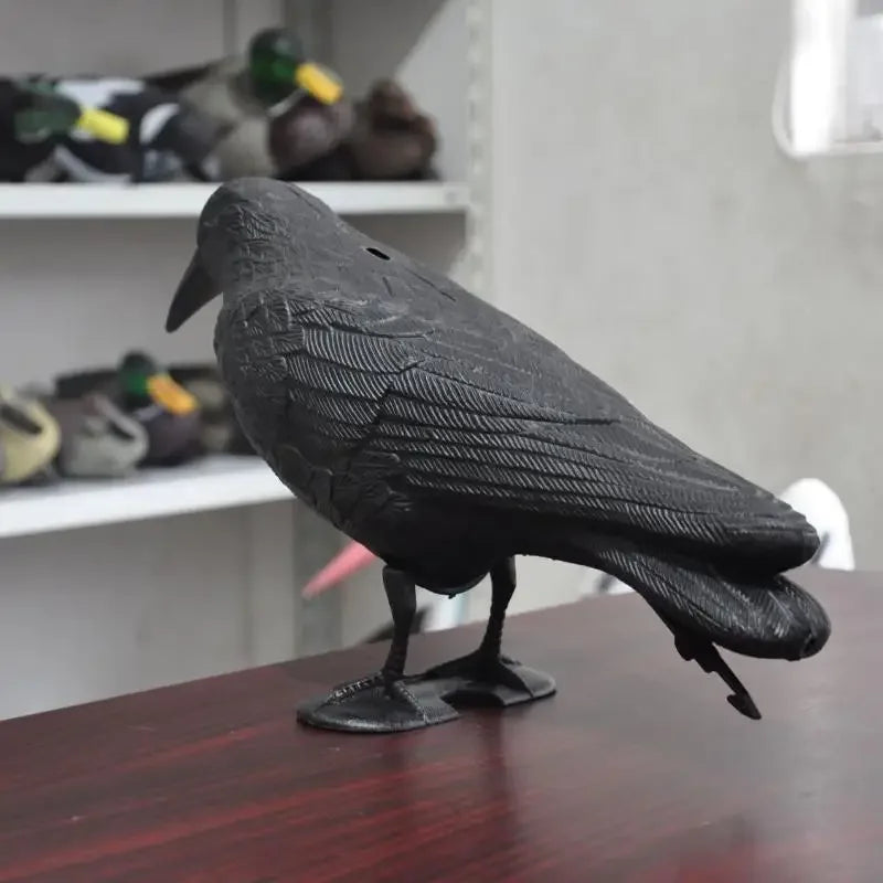 Decoracion Jardin ExteriorSimulation Black Crow Raven Bird Repellent Pest Control Pigeon Repellent Garden Decoration Outdoor Leedoar