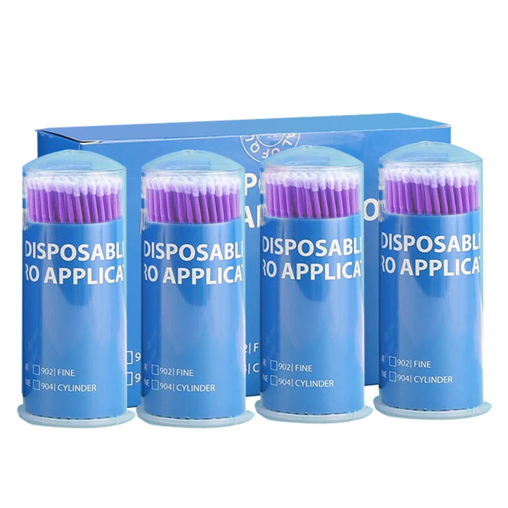 Denspay 100 piezas/botella de microcepillos dentales desechables, aplicadores, cepillos de dientes, materiales para dentistas orales, herramientas de microcepillos dentales 