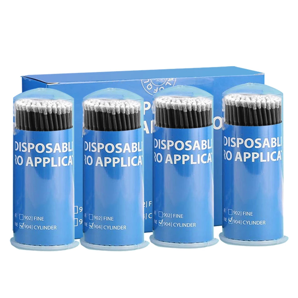 Denspay 100 piezas/botella de microcepillos dentales desechables, aplicadores, cepillos de dientes, materiales para dentistas orales, herramientas de microcepillos dentales 