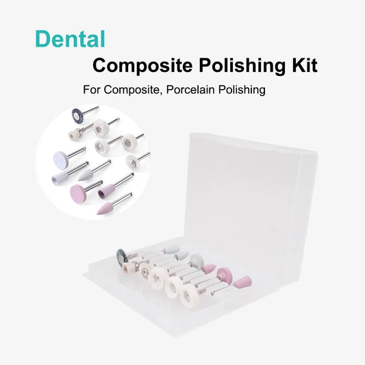 Denspay Dental 12pcs/caixa Kit de polimento composto RA 2,35 mm para polimento de unhas de porcelana Hanpiece de baixa velocidade e dentes naturais 