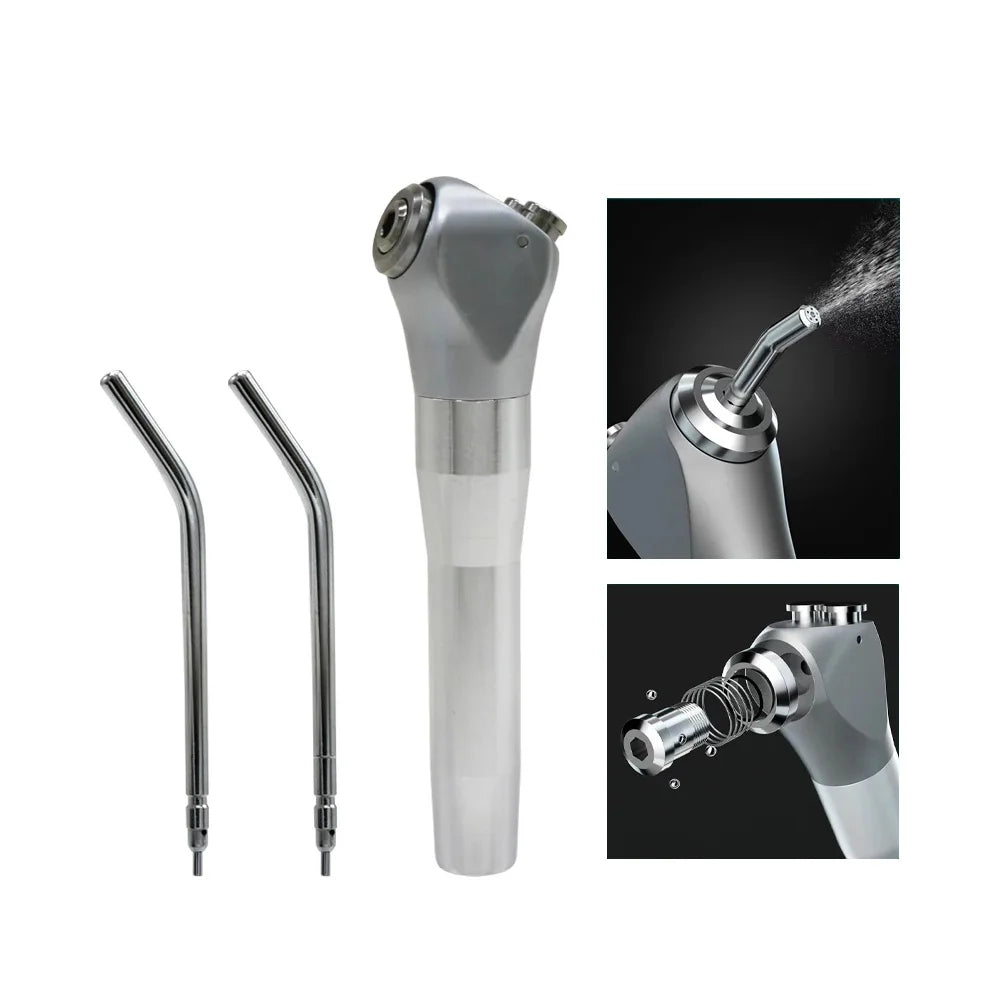 Dental Air Water Syringe 3 Way Syringe Handpiece Denspay Teeth Triplex Whitening Handpiece with 2 Nozzles Tips Leedoar