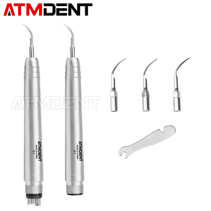 Dental Ultrasonic Air Scaler with 3 Tips Tooth Calculus Remover Cleaning Tool Handpiece Whiten Tooth Cleaner Dentist Lab Leedoar