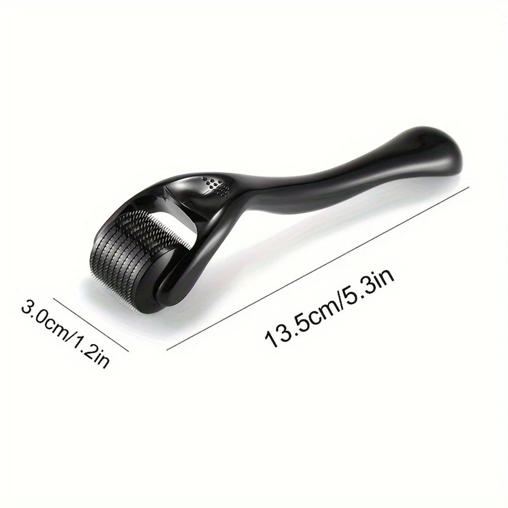 Derma Stamp Microneedling Face Roller Massager Adjustable Titanium Needle Length Skincare Beard Growth Scalp Hair Roller Leedoar