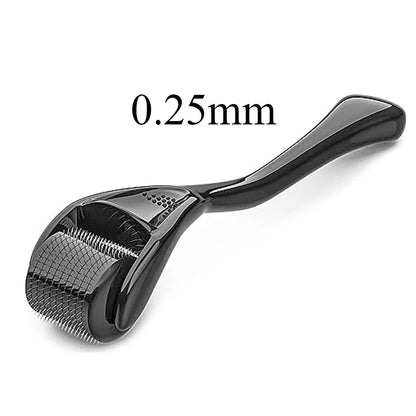 Derma Stamp Microneedling Face Roller Massager Adjustable Titanium Needle Length Skincare Beard Growth Scalp Hair Roller Leedoar