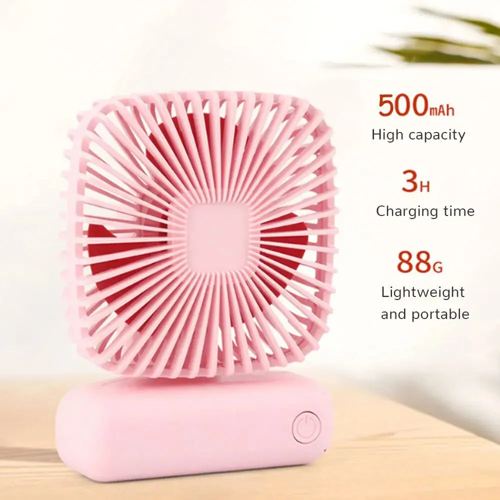 Desktop Desktop Small Fan Mini Handheld Usb Three Speed Cool Air Car Home Office Portable Quiet Outdoor Simple Portable Summer Leedoar