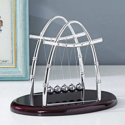 Desktop decoration Early Fun Development Educational Desk Toy Gift Newtons Cradle Steel Balance Ball Physics Science Pendulum Leedoar