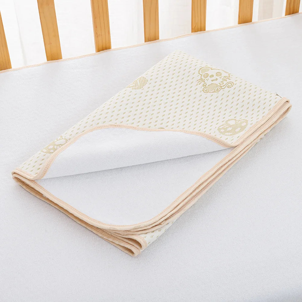 Diaper Changing Pad Changing Mat covers Washable Waterproof Nappy Newborn Reusable Infant cotton Urinal Mat Breathable Baby Leedoar