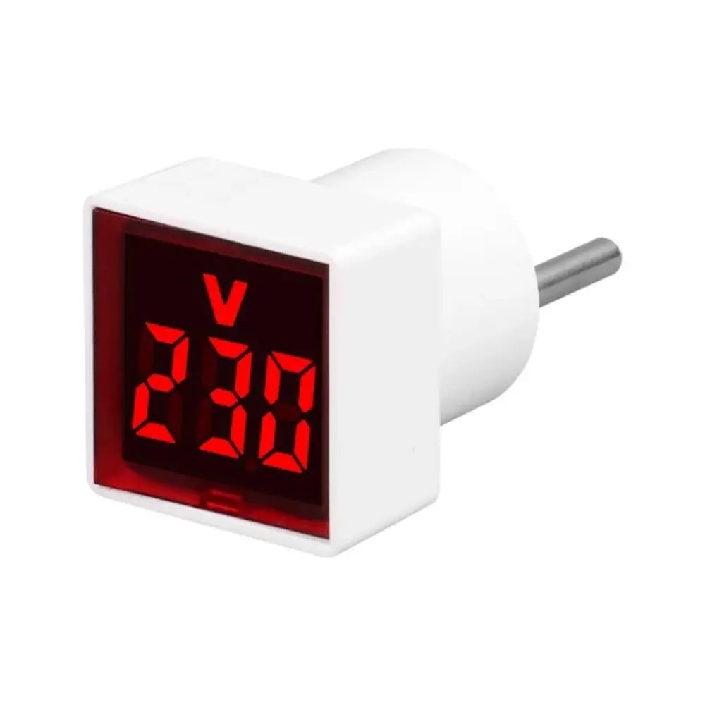 Digital AC Voltmeter Indicator, Digital Voltmeter, No Wiring Required, Euro Plug, Voltage Measurement Range 50 ~ 500V